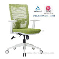 Mid-back office chair in white,adjustbale arm,nylon base,BIFMA 5.1